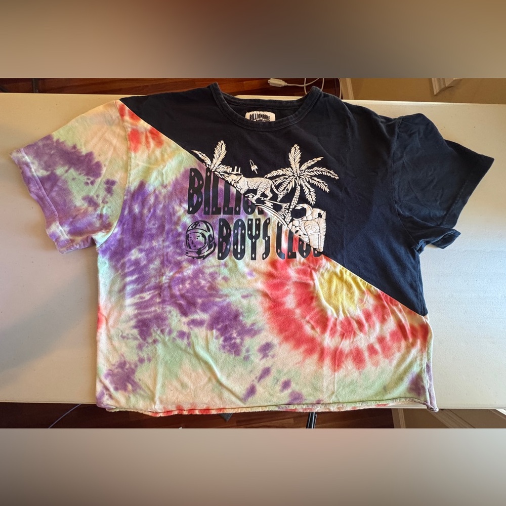 Billionaire Boys Club XL Tie Dye Graphic T-Shirt Black Multicolor Cotton - Picture 4 of 11